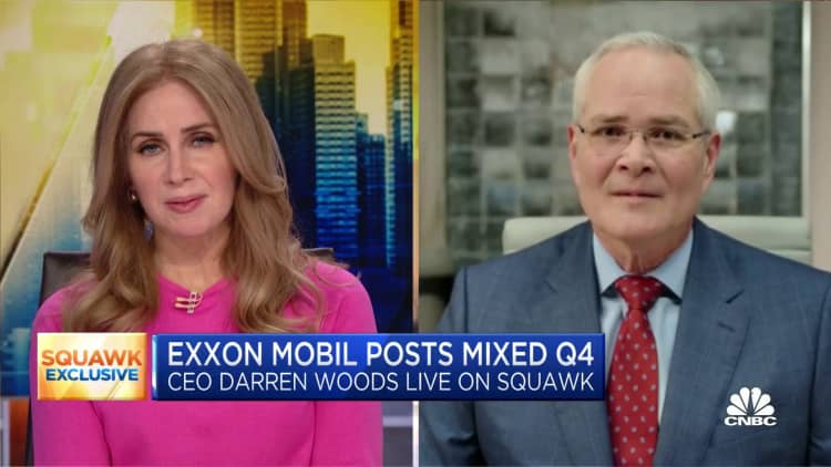 Exxon Mobil CEO Woods on Q4 earnings, relocating headquarters to Houston