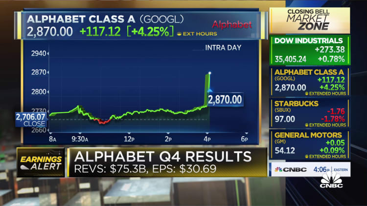 Alphabet beats on top and bottom line in Q4