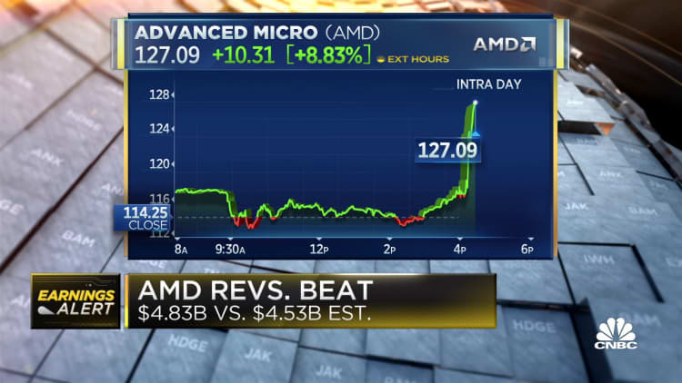 AMD beats on top and bottom line in Q1, posts record quarterly, full-year revenue
