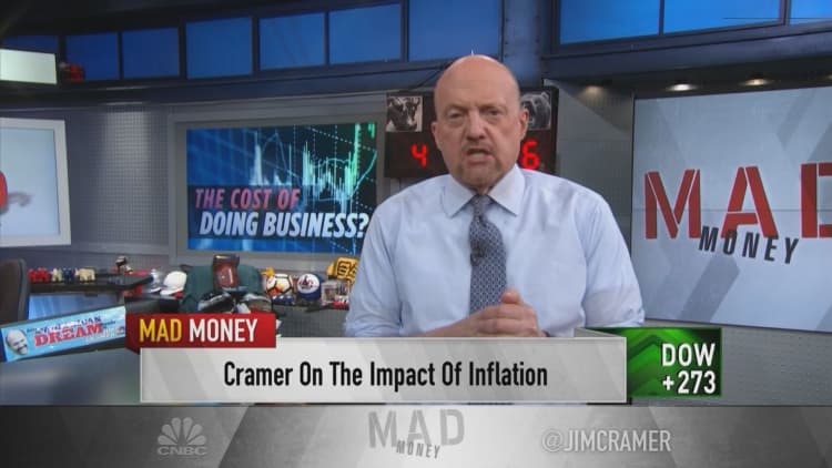Jim Cramer says the factors driving inflation are 'still winning the race' right now