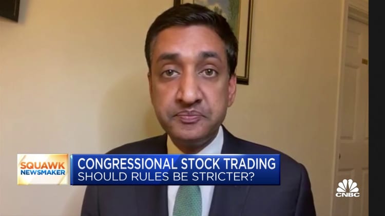 Rep. Ro Khanna: I would support banning lawmakers from trading stocks