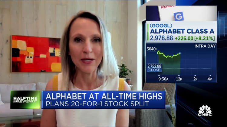 Strong fundamentals driving Alphabet shares up, says Brenda Vingiello