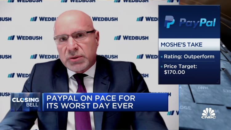 Here's what's behind PayPal stock being on pace for worst trading day ever