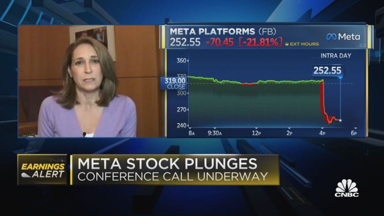 Meta stock plunges after earnings