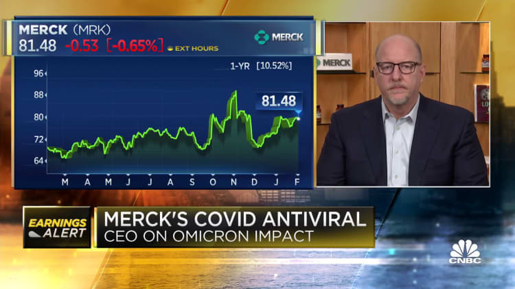 Merck on track to deliver 3.1 million Covid pill courses to U.S. soon, CEO says