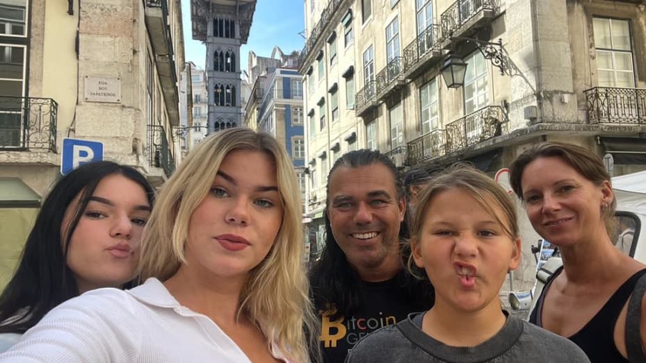 'Bitcoin Family' in Lisbon, Portugal