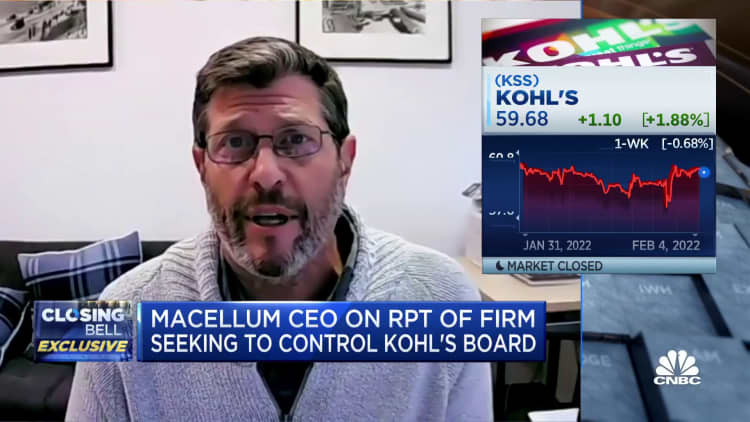 Kohl's says takeover offers undervalue its business, initiates 'poison pill