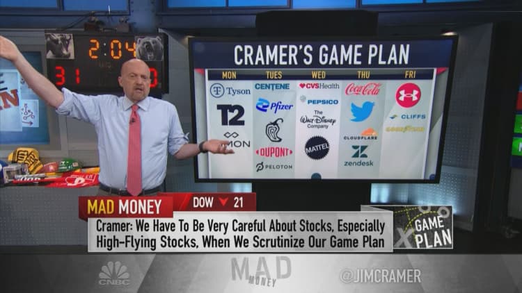 Jim Cramer previews next week's earnings reports, including Tyson Foods, Chipotle and Peloton