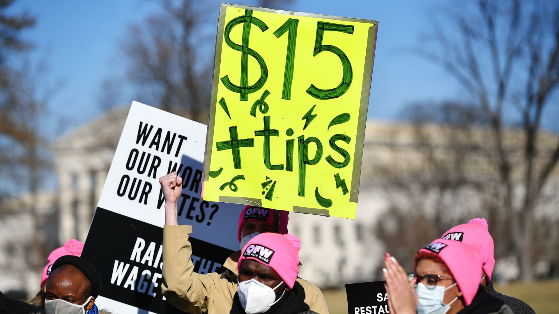 Voters approve higher minimum wage in Nebraska and Washington, DC. Votes still b..