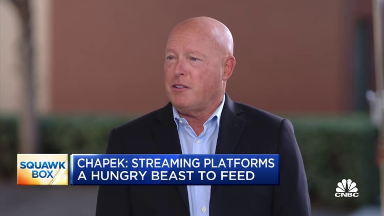 Disney CEO Bob Chapek: Streaming platforms are a 'hungry beast to feed'
