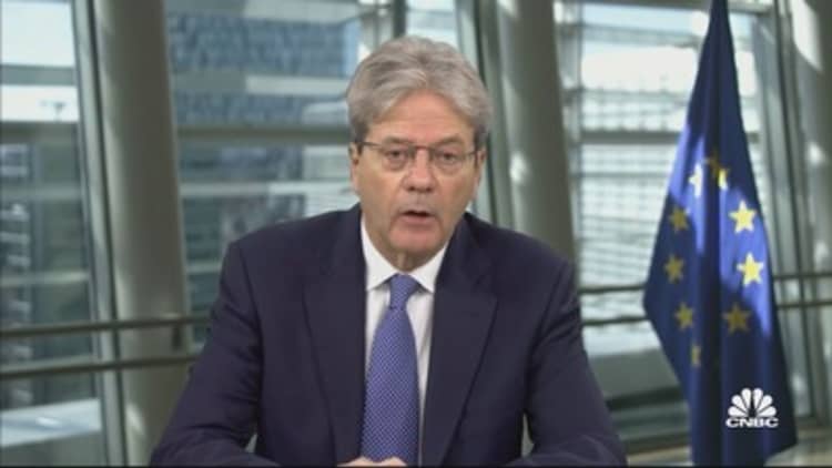EU's Gentiloni: Prices set to continue rising throughout the year