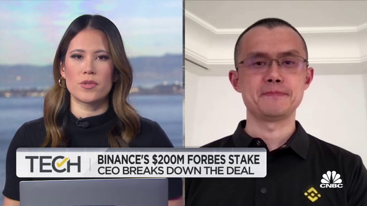 Binance CEO breaks down $200M Forbes stake