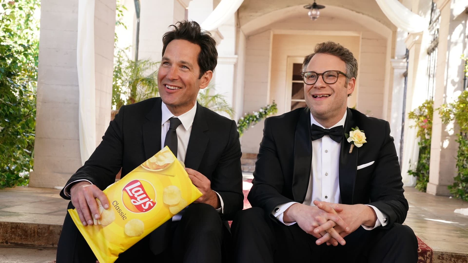 Paul Rudd and Seth Rogen star in Lay's first-ever Super Bowl spot