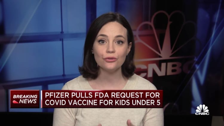 Pfizer pulls FDA request for Covid vaccine for kids under 5