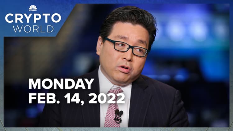 Watch CNBC Crypto World's full interview with Tom Lee on his 2022 bitcoin and crypto outlook