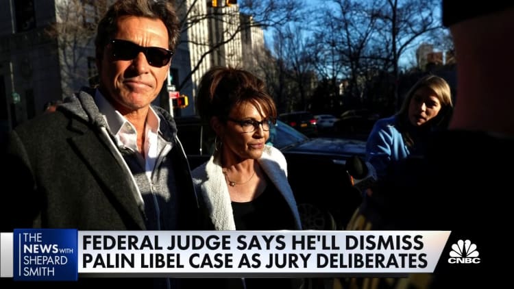 Federal judge to dismiss Sarah Palin's libel case against The NY Times