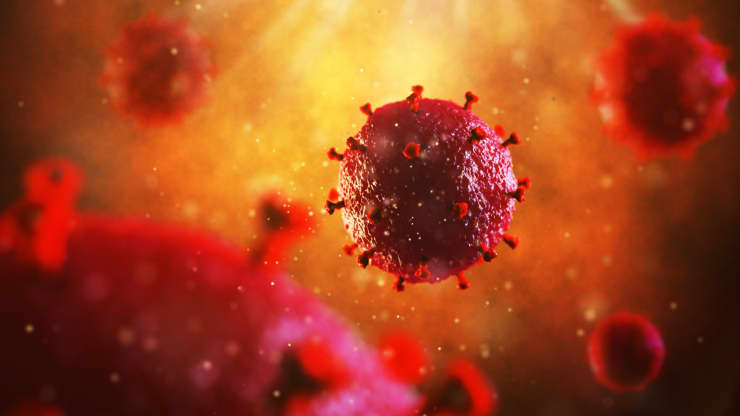 Hình ảnh minh họa 3D của virus HIV. Ảnh: Artem Egorov | iStock | Getty Images