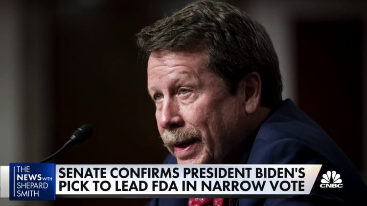 Senate narrowly confirms Biden's choice to lead the FDA