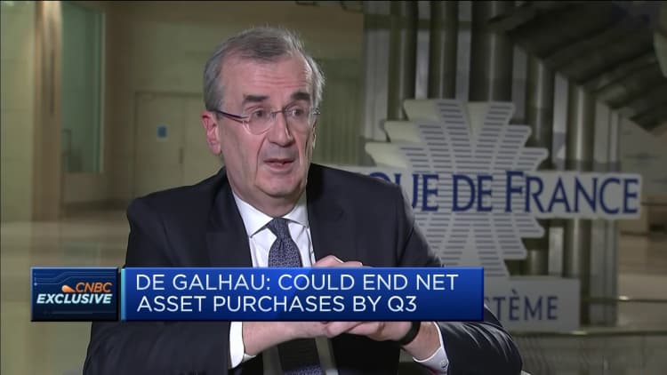 ECB's de Galhau: Asset purchases could end by third quarter