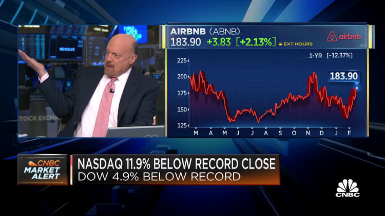 Jim Cramer breaks down recent earnings from Airbnb, Roblox and Shopify
