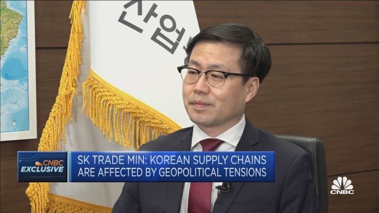 South Korea is trying to mitigate supply chain risks as Russia-Ukraine tensions continue: Minister