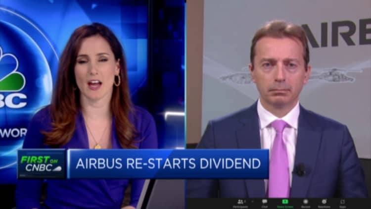 Airbus CEO says supply chain management will be key as the firm restarts dividend payments