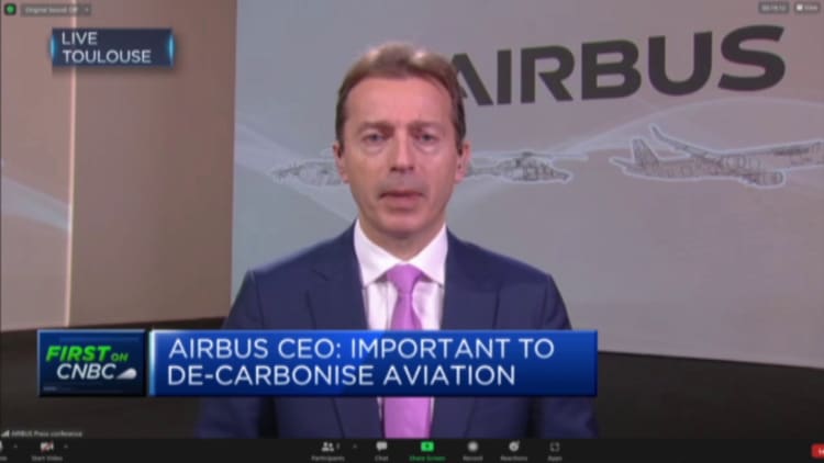 Airbus CEO says aiming for 100% sustainable fuel use by the end of the decade