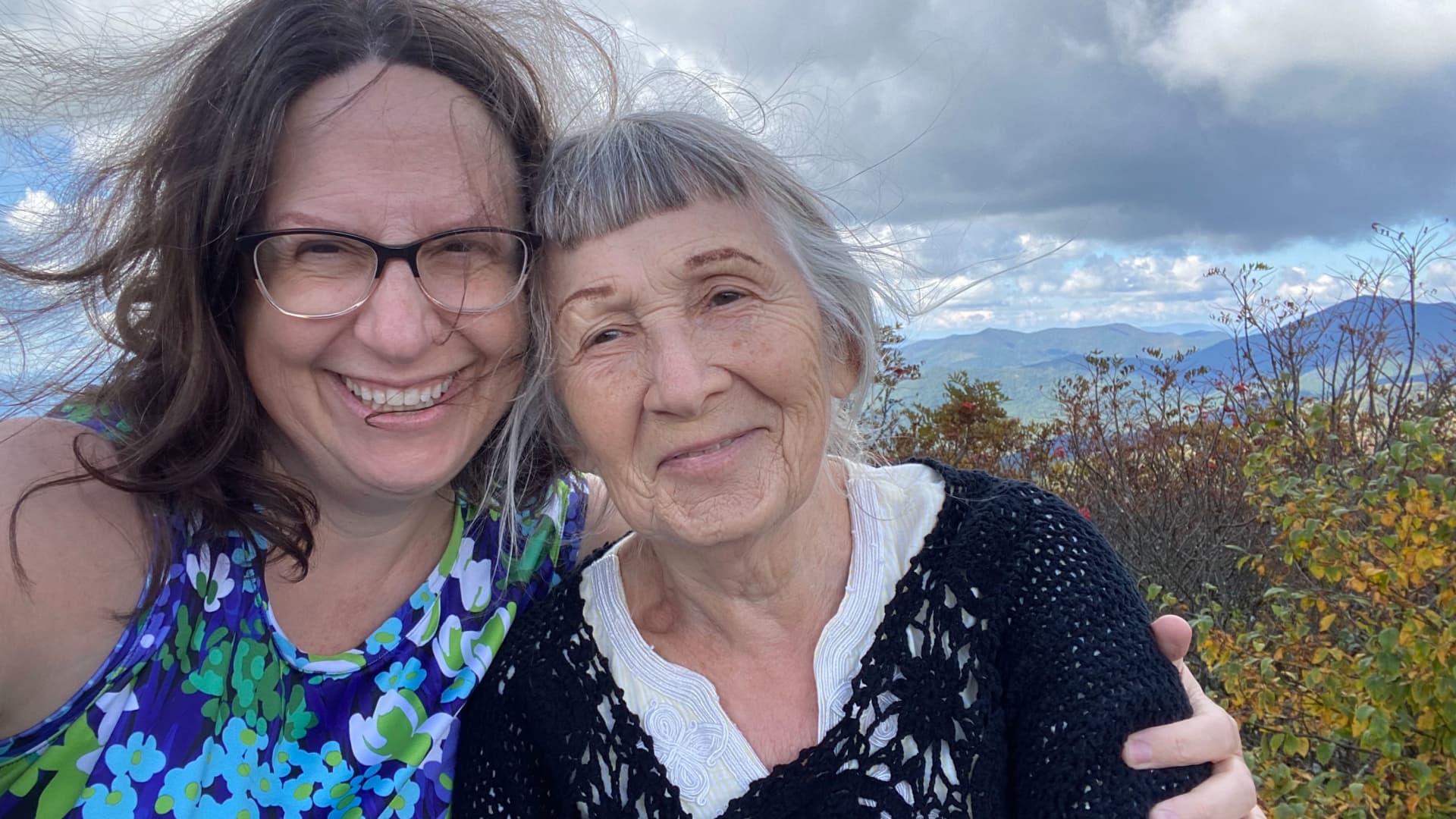 Lori McLeese, pictured with her mother on the Blue Ridge Parkway in Virginia, is about to take a second sabbatical. This time, she'll spend time at home with her mom and enjoy the outdoors.
