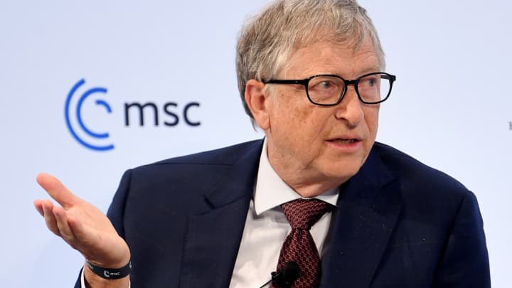American businessman Bill Gates gestures during the annual Munich Security Conference, in Munich, Germany February 18, 2022.