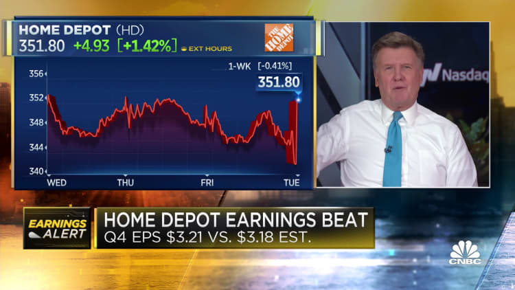 Home Depot beats top and bottom line, raises dividend