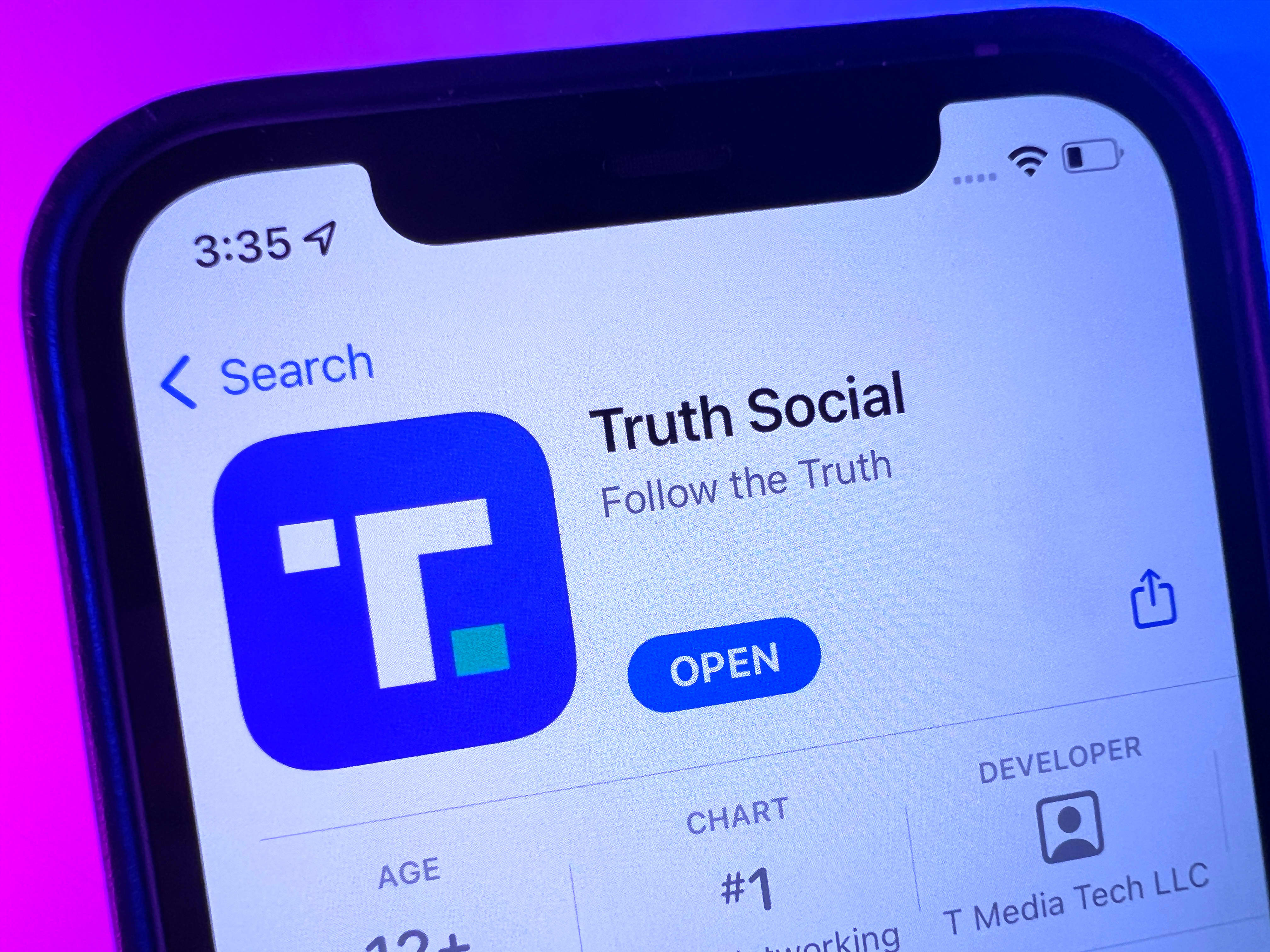 Trump-backed Truth Social tops Apple's app store charts