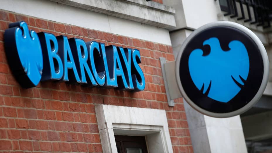 A branch of Barclays Bank is seen, in London, Britain, February 23, 2022.