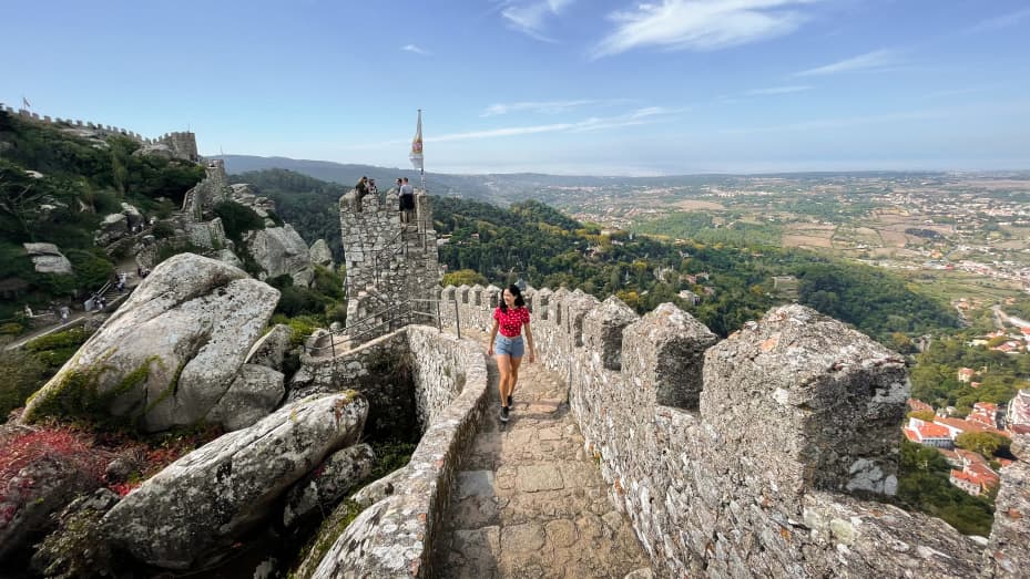 I took in epic views from Castelo dos Mouros in Sintra, Portugal.