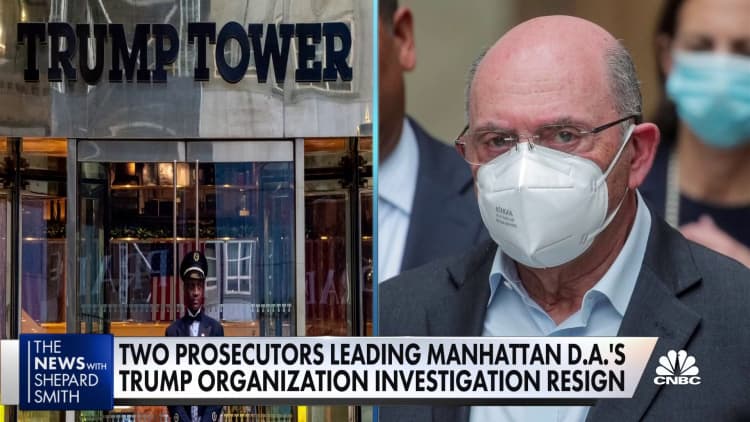 Two prosecutors investigating Trump resign from Manhattan D.A.'s office