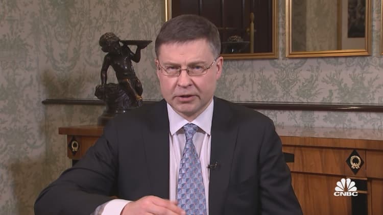Export control sanctions on Russia will take time to have an impact, EU's Dombrovskis says