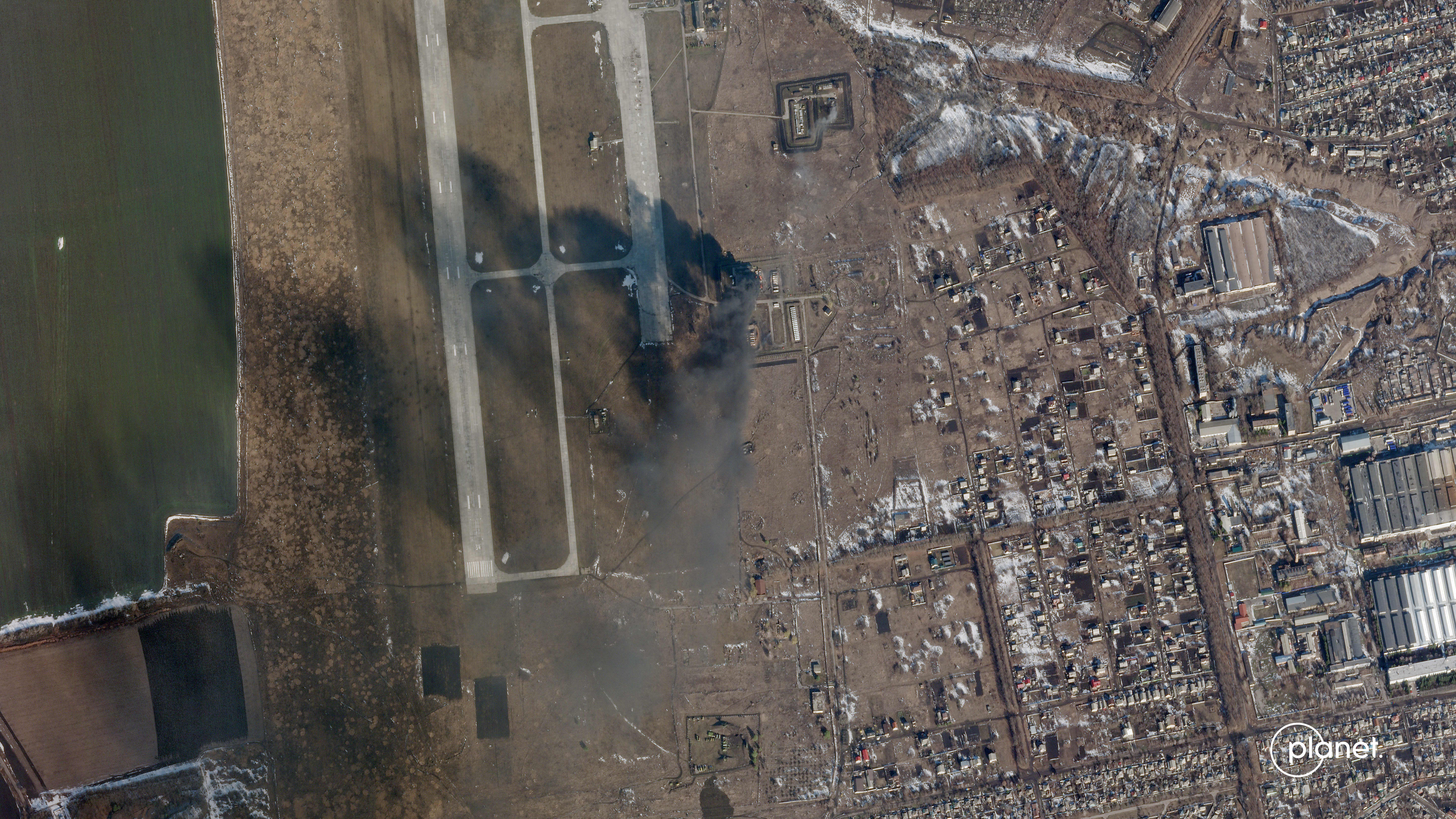 Satellite imagery shows Russian attack on Ukraine from space