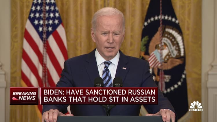 Biden: SWIFT is an option but not a position we wish to take right now
