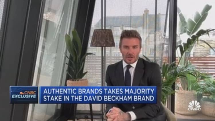 David Beckham sells half his brand to Authentic Brands Group