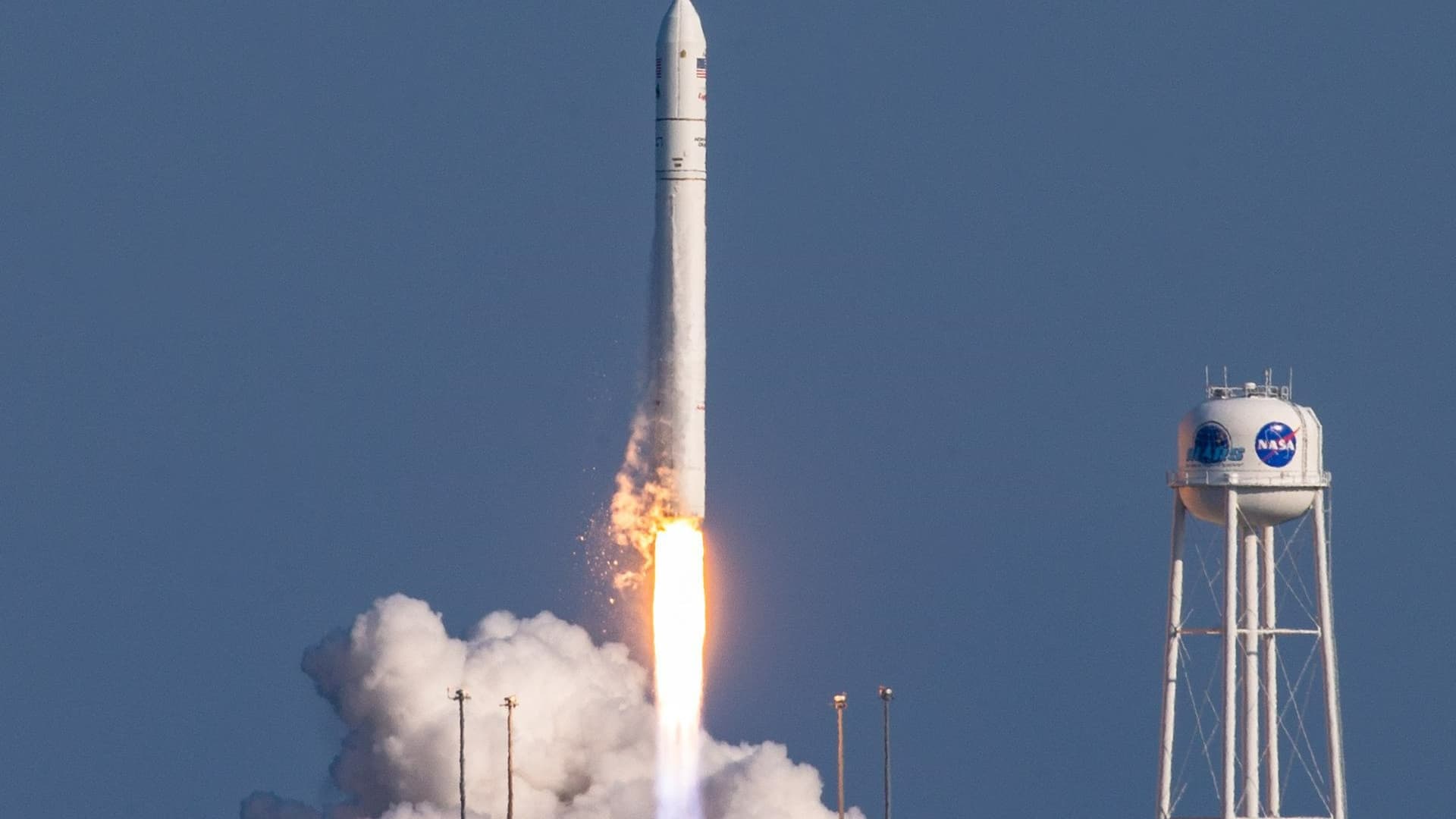 Northrop Grumman's Antares rocket lifts off from NASA's Wallops Flight Facility in Virginia on Aug. 10, 2021 carrying a Cygnus spacecraft with cargo for the International Space Station.