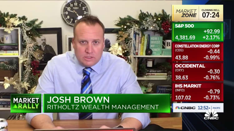 The market rally is a chance to unload some pain, says Josh Brown