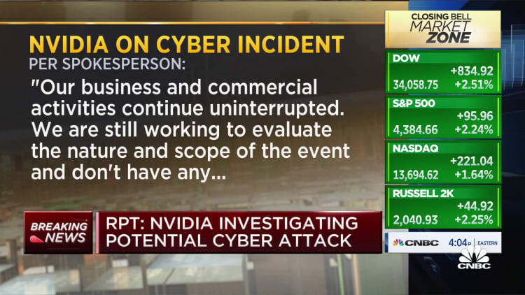 Nvidia investigating potential cyber attack