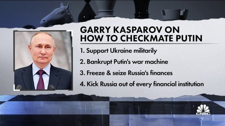 Sanctions are too little, too late, says Russian chess champion Kasparov