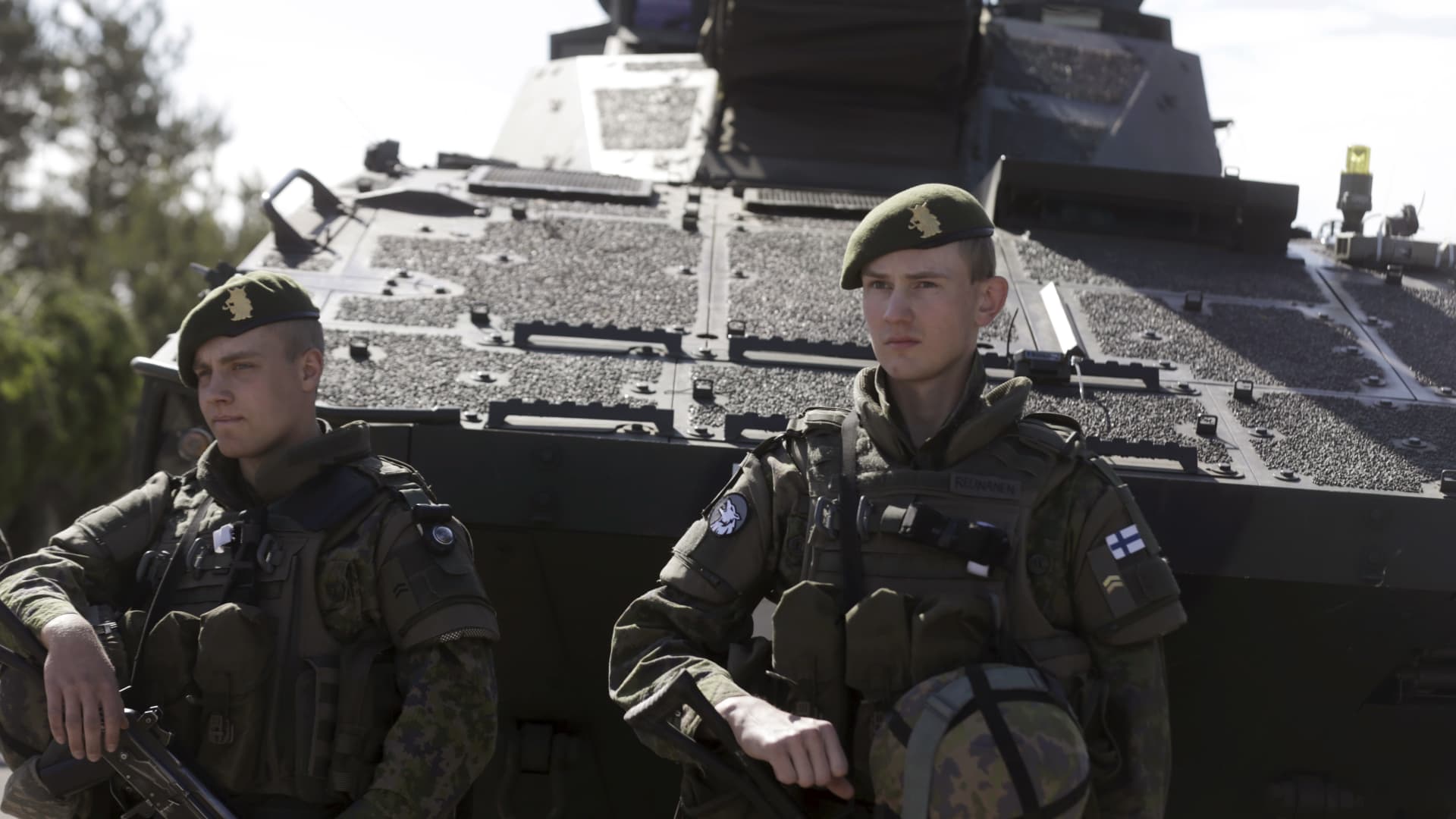 Finland's army soldiers attend the multinational NATO exercise Saber Strike in Adazi, Latvia, June 11, 2015.