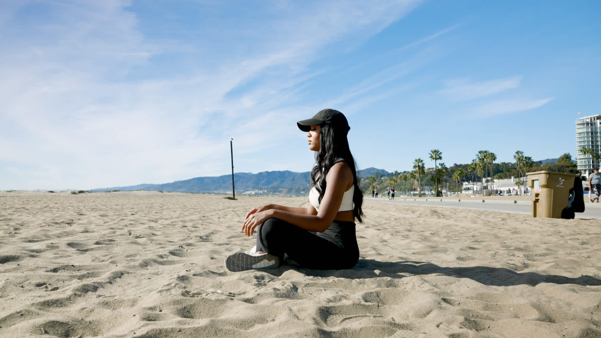 Given her hectic schedule, Lauren Simmons grounds herself through daily meditation.