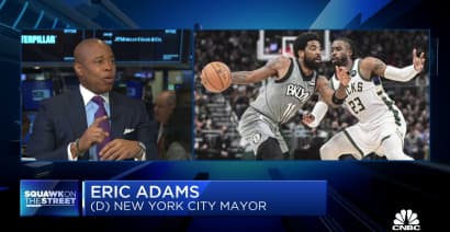 'I want Kyrie on the court,' says NYC Mayor Eric Adams of Nets star
