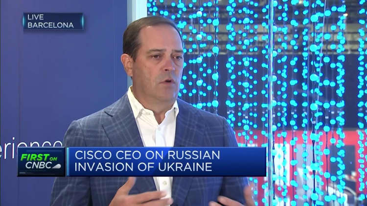 Scope of Russian sanctions to have 'pretty significant impact,' Cisco CEO says