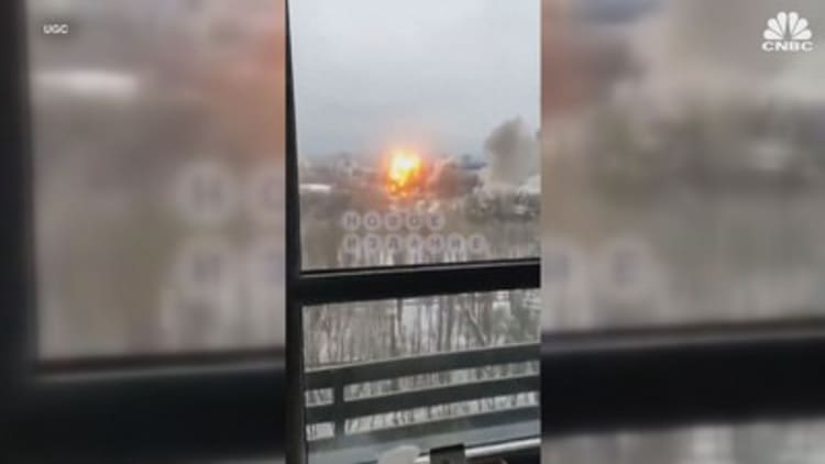 Russian forces strike television tower in Kyiv