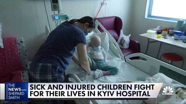 Sick and injured children fight for their lives in Kyiv hospital