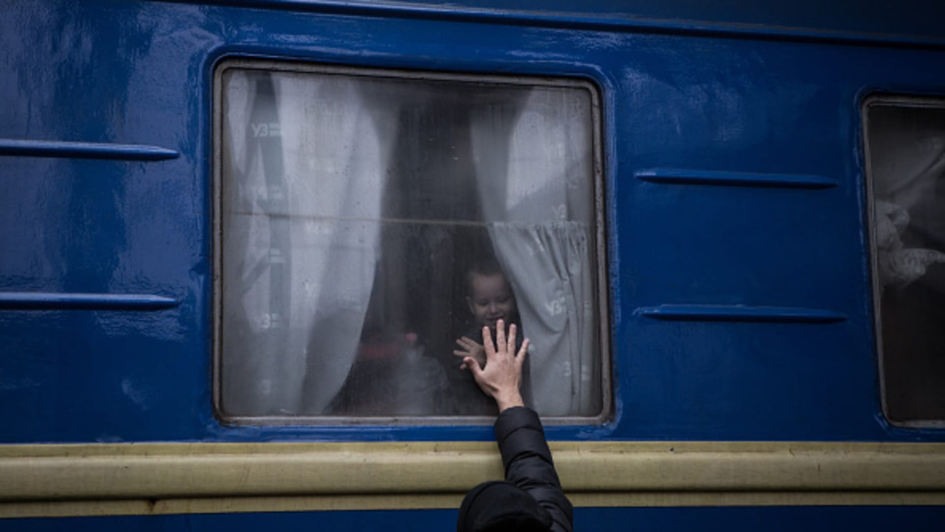 People wait to depart to Lviv by train on the 7th day since start of large-scale Russian attacks in the country, in Dnipro, Ukraine on March 02, 2022.