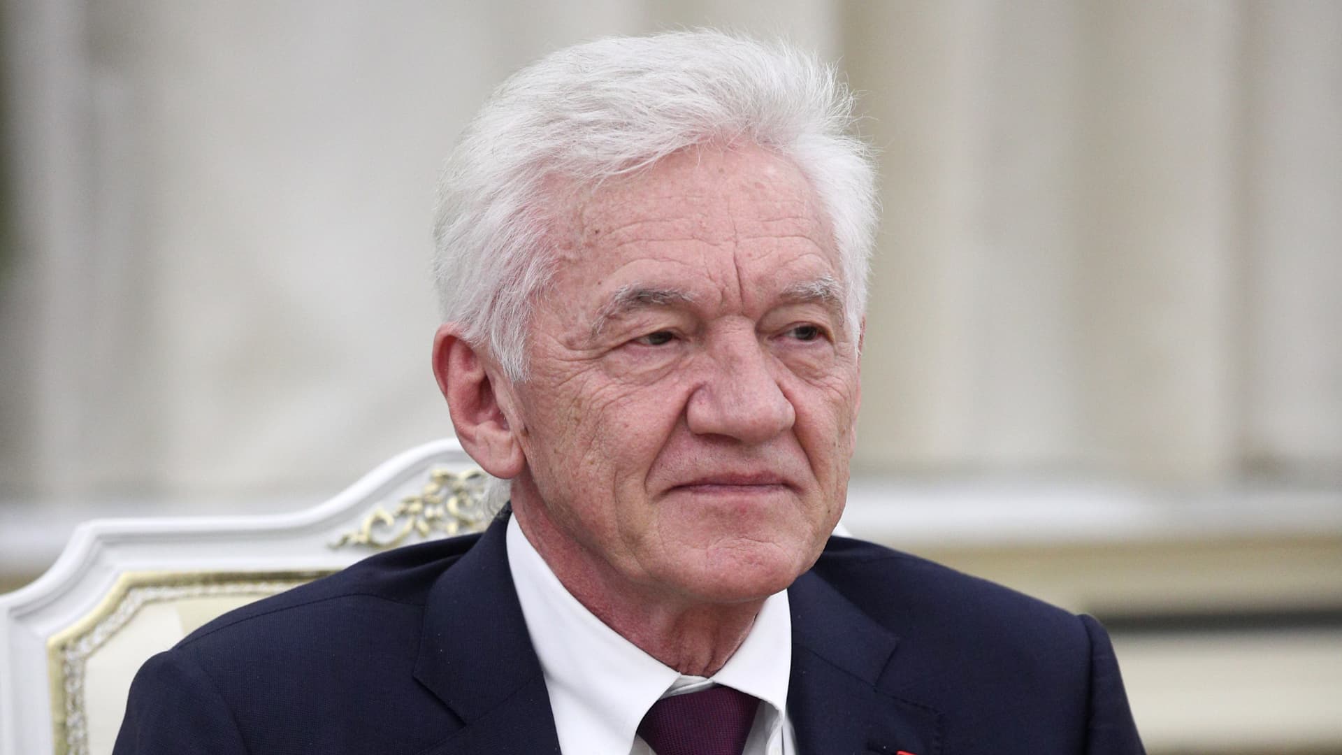 Gennady Timchenko, a member of the Board of Directors at Novatek and Sibur Holding, attends a session following ceremonies to sign agreements between the Government of the Russian Republic of Tatarstan and Sibur Holding, and TAIF and Sibur Holding.